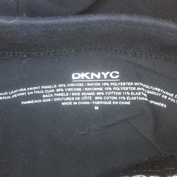 DKNYC faux leather /cotton leggings - Picture 8 of 10